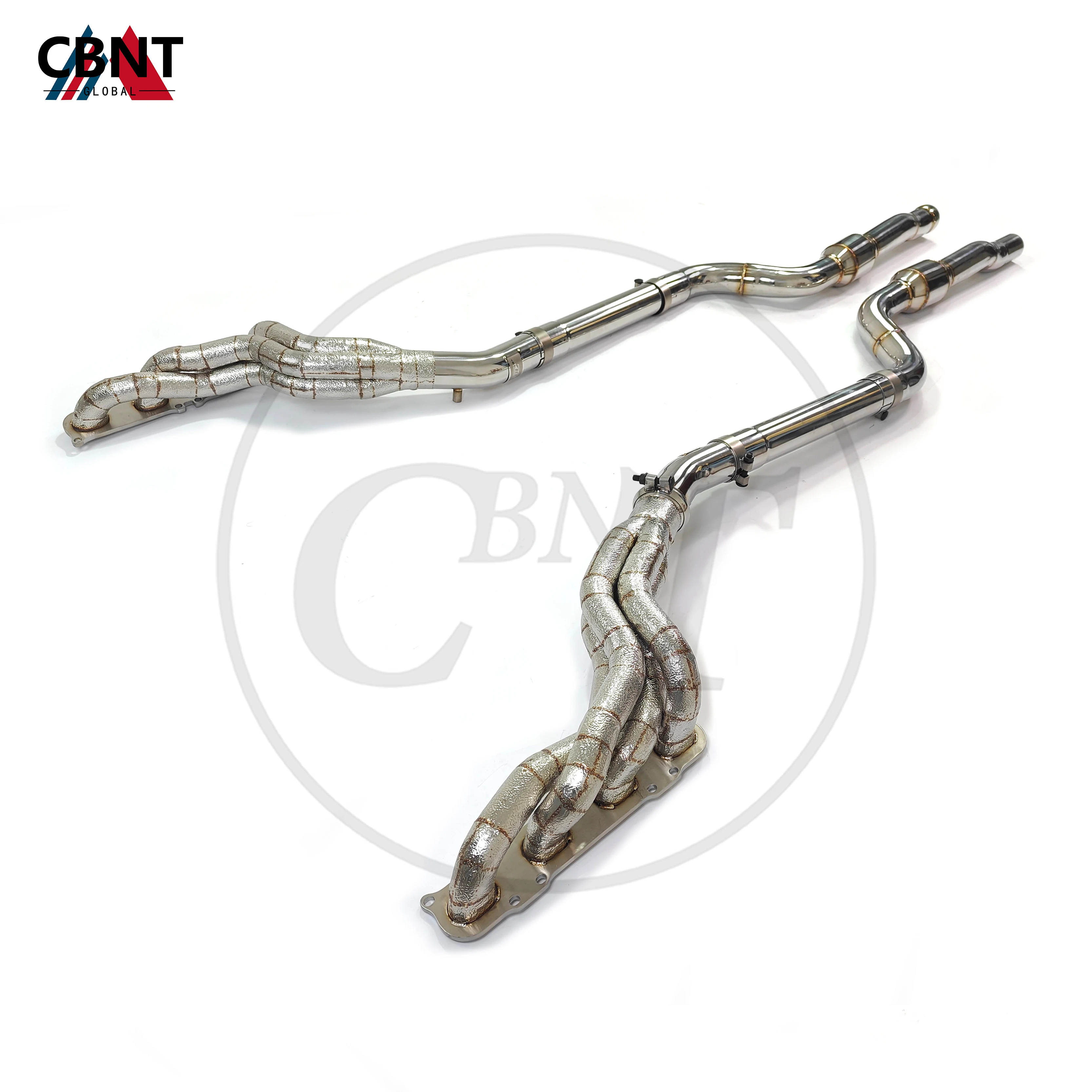

CBNT Catted/Catless Downpipe SS304 High Quality Exhaust-pipe Exhaust Manifold for Mercedes Benz C63 AMG W204 6.2L V8