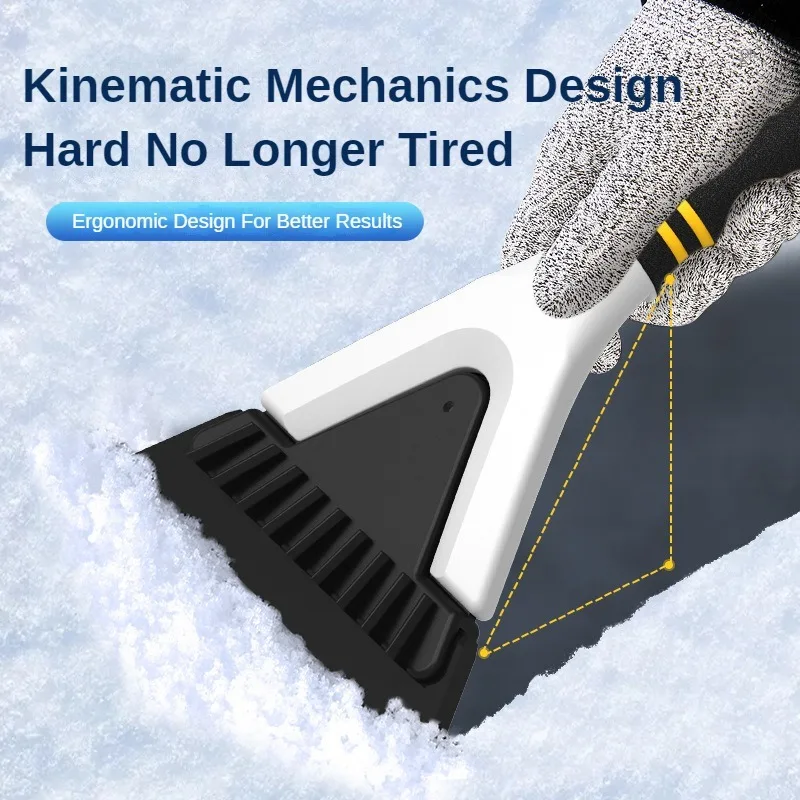 EAFC 1PCS Car Snow Shovel Brush Non Slip Sturdy Ice Scraper Durable Portable Window Removal Ice Cleaning Tool for AUTO SUV
