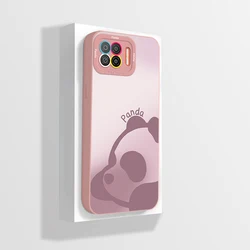 Copertura posteriore in silicone liquido a piena protezione con panda carino
