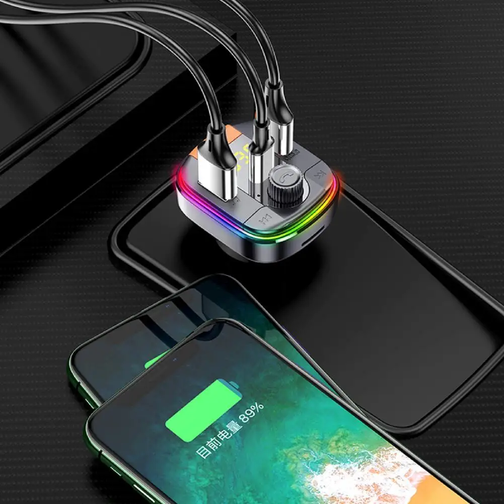 Car Charger FM Transmitter Bluetooth Audio Dual USB Car MP3 Player Autoradio Handsfree Charger 3.1A Fast Charger Car Accessories