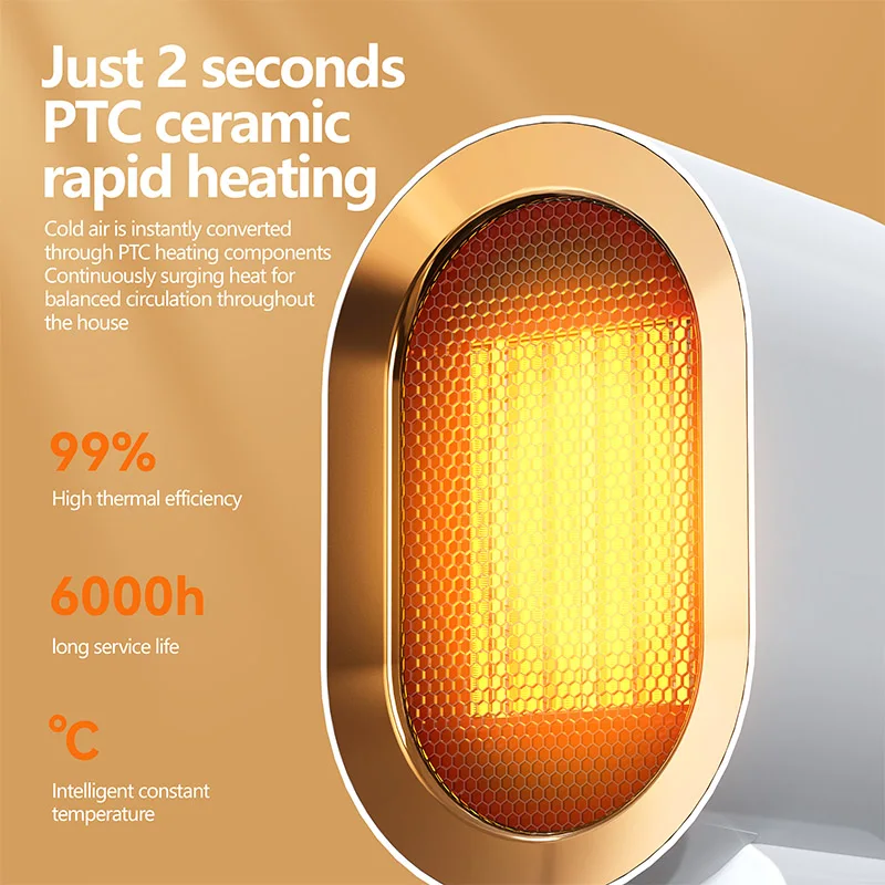 Electric Heater Portable Desktop Fan Heater Heating Warm Air Blower Radiator Home Office Warmer Machine For Winter For US EU 4