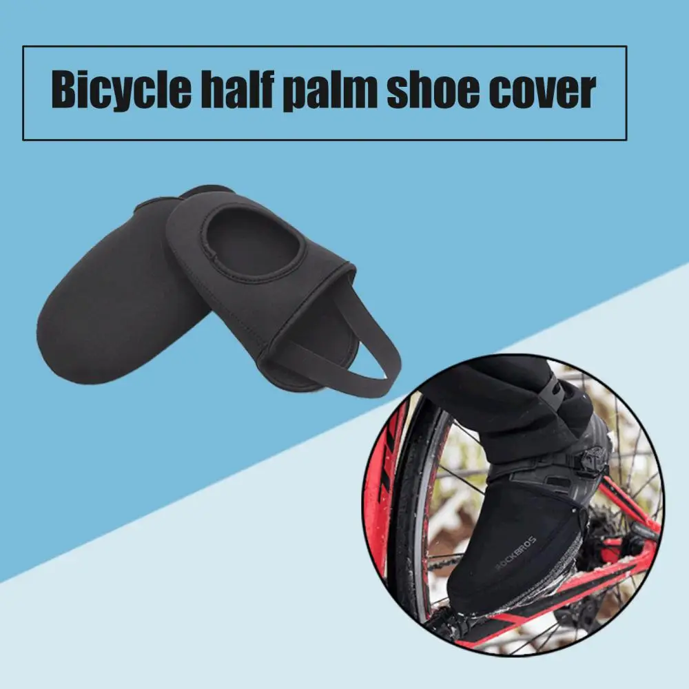 Mountain Bike Shoe Cover Riding Protective High Elastic Black Cycling Accessories Warmth Shoe Cover Half Palm Shoe Cover