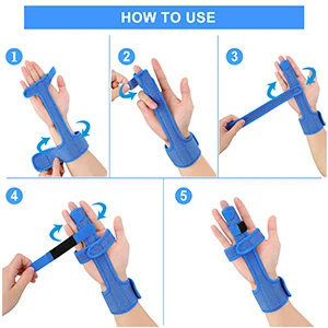 Sport Protective Sleeve Injuries Broken Fingers Hand Fixing Strap Trigger Finger Extension Splint Adjustable Fixing Belt Support 3
