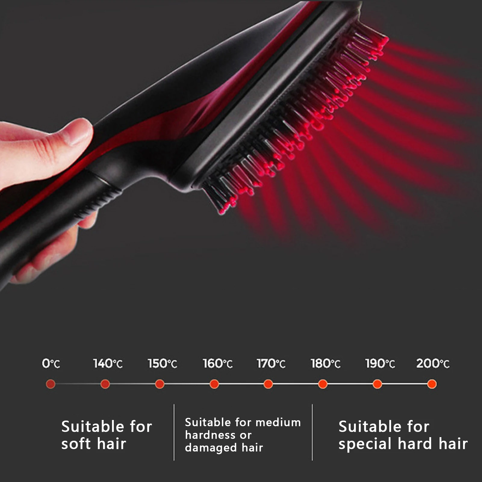 Hair Styling Comb, 1000W 2-in-1 Portable Hot Air Hair Dryer Comb Wet Dry Dual Use Hairdressing Tools EU Plug 220V 3