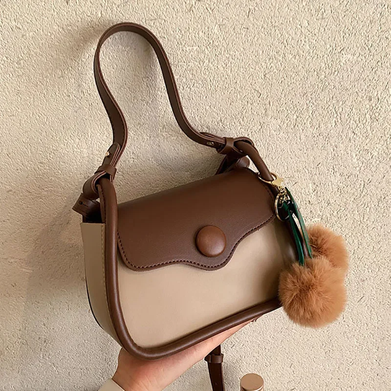 

Маленькая женская сумка, Новая высококачественная сумка-мессенджер через плечо с универсальной текстурой, модная женская модная сумка контрастных цветов