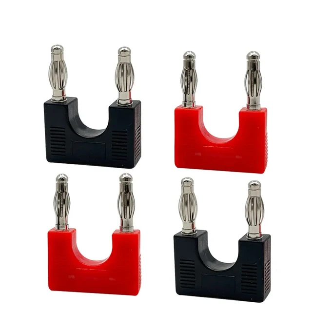 10pcs 4mm Banana Plug Electrical Connector Short-circuit Plug Terminal Couple Adapter J.20004 2