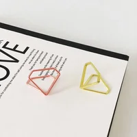 20/10/5pcs Diamond Shape Metal Memo Holder Table Placecard Holder Photo Clip Card Stand Wedding Table Number Holder Stands 4