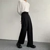 2023 New Black Suit Pants Men Fashion Social Mens Dress Pants Korean Loose Oversized Wide Leg Pants Mens Formal Trousers M-2XL 2