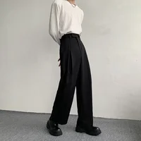 2023 New Black Suit Pants Men Fashion Social Mens Dress Pants Korean Loose Oversized Wide Leg Pants Mens Formal Trousers M-2XL 2
