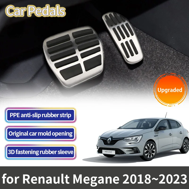 

Car Pedals For Renault Megane IV 4 2018 2019 2020 2021 2022 2023 Accessories Gas Fuel Brake Stainless Steel Non-slip Pedal Pad