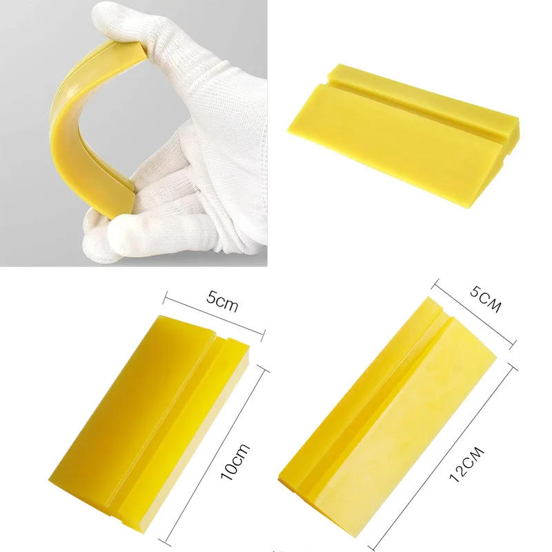 1Pc Silicone Rubber Squeegee Car Vinyl Wrapping Water Wiper Glass Squeegee Mini Blade Window Tinting Tool Vinyl Film Scraper