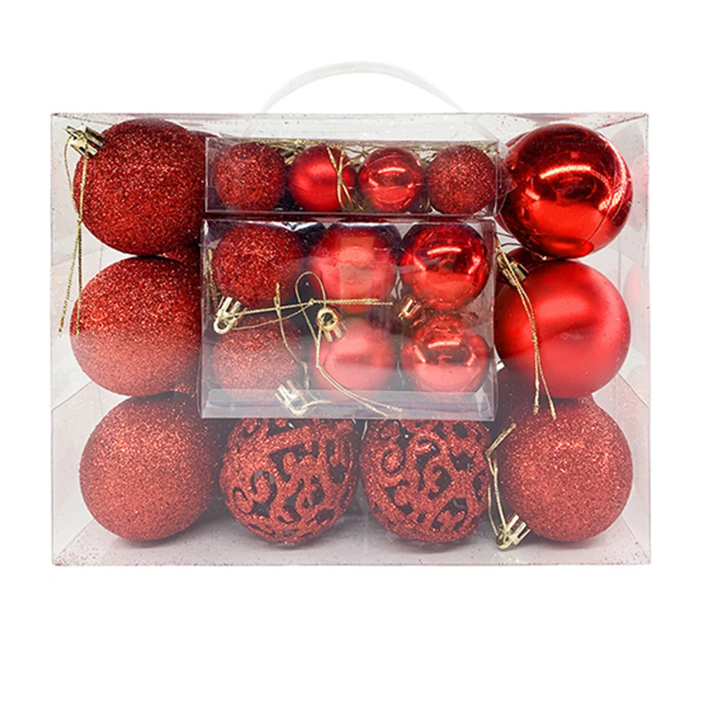 thumbnail image 1 of 50 piezas de bolas de Navidad irrompibles, adornos para árbol de Navidad, decoración navideña 2025, Noel Navidad, 1 of 4