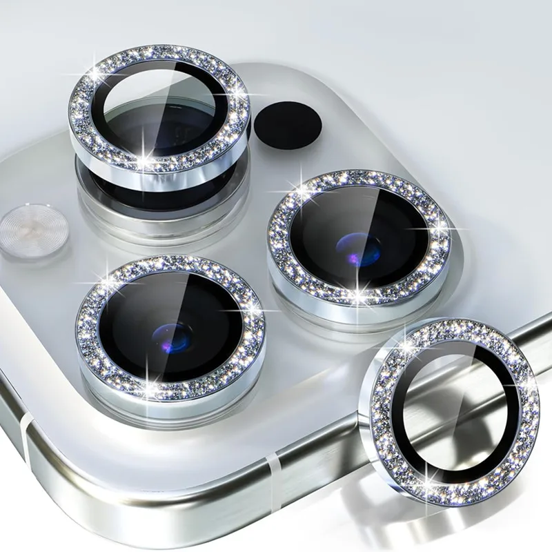 Sparkling Glitter Bling Metal Glass Camera Lens Protector
