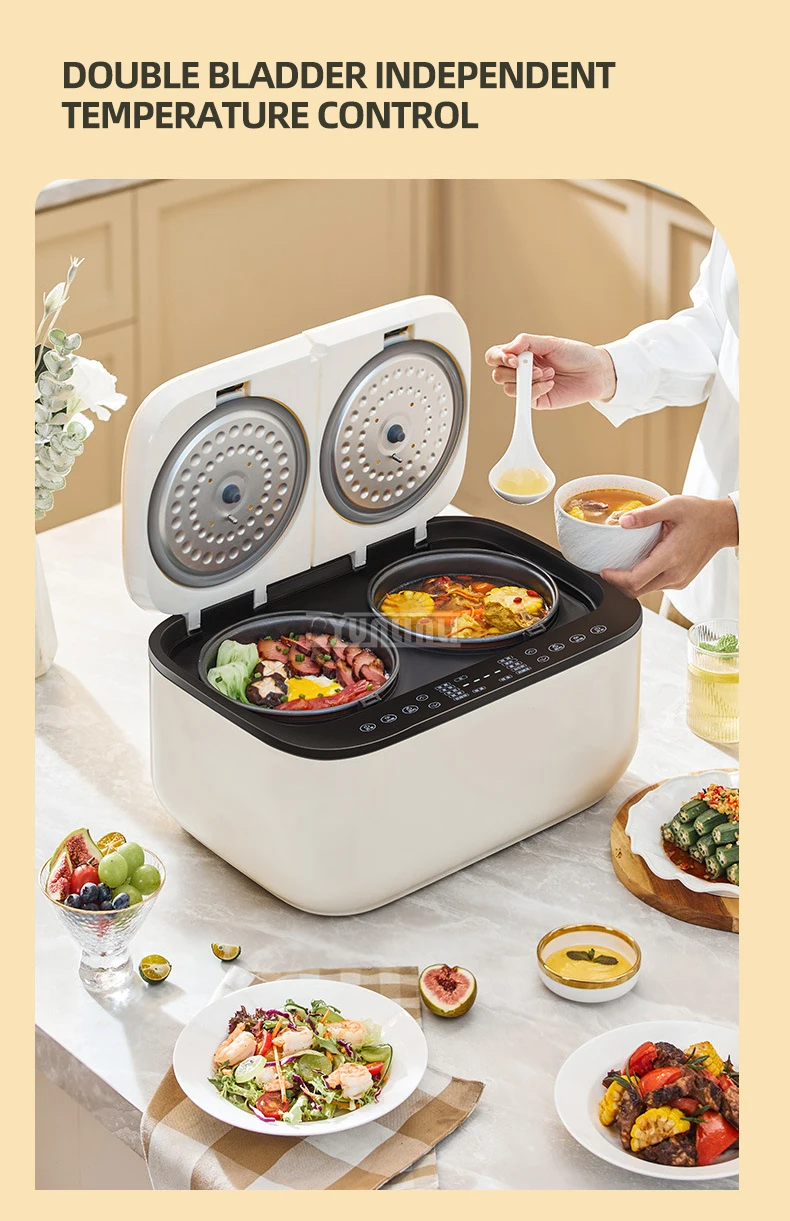 Description Picture 5 of itemElectric Rice Cooker Intelligent Cuiseur Multifonction Double Tank Smart Appliances For Kitchen Arrocera Mini