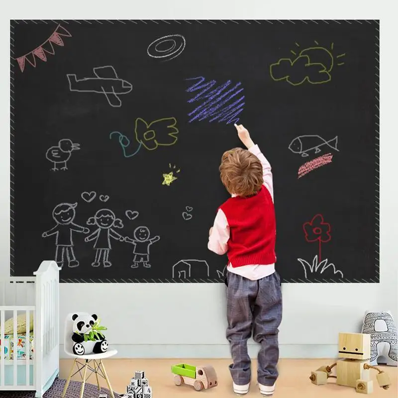 Adhesive Blackboard Sticker Adhesive Blackboard Wallpaper Stick Self Adhesive Chalk Board Wall Sticker For Classroom Display