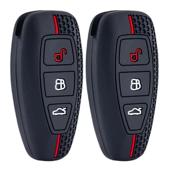 Car Key Pack for Ford ST Line Fiesta Focus Mondeo Ecosport Kuga Puma Edge Escape Metallic Silicone Car Key Fob Case Accessories 1