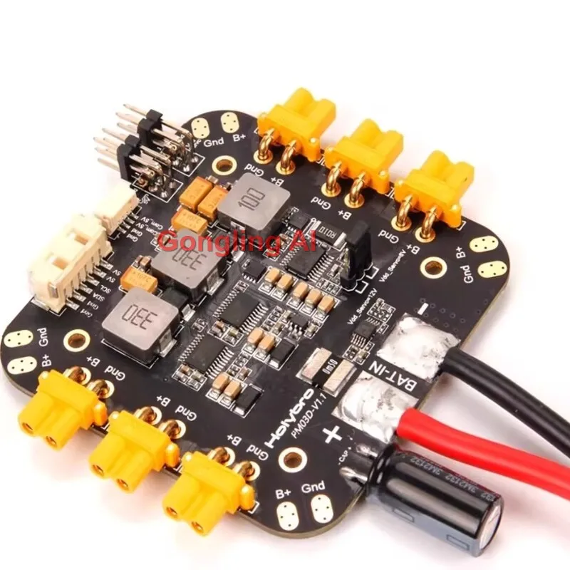 홀리브로 PM03D 파워 모듈, 플라이트 컨트롤러 호환, I2C 파워 모니터 사용, XT30 XT60 커넥터 포함, RC FPV 드론 부품용