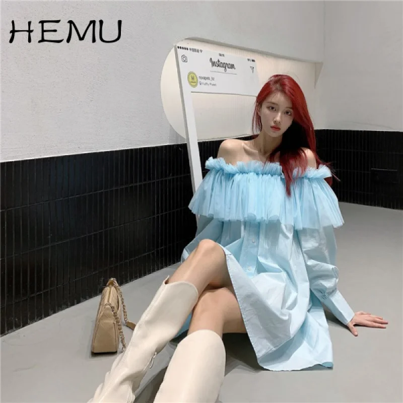 

Hemu 2021 Summer New Korean Style Niche Design Tight Waist Western Style Slimming Lightly Mature Elegant women Mini Dress