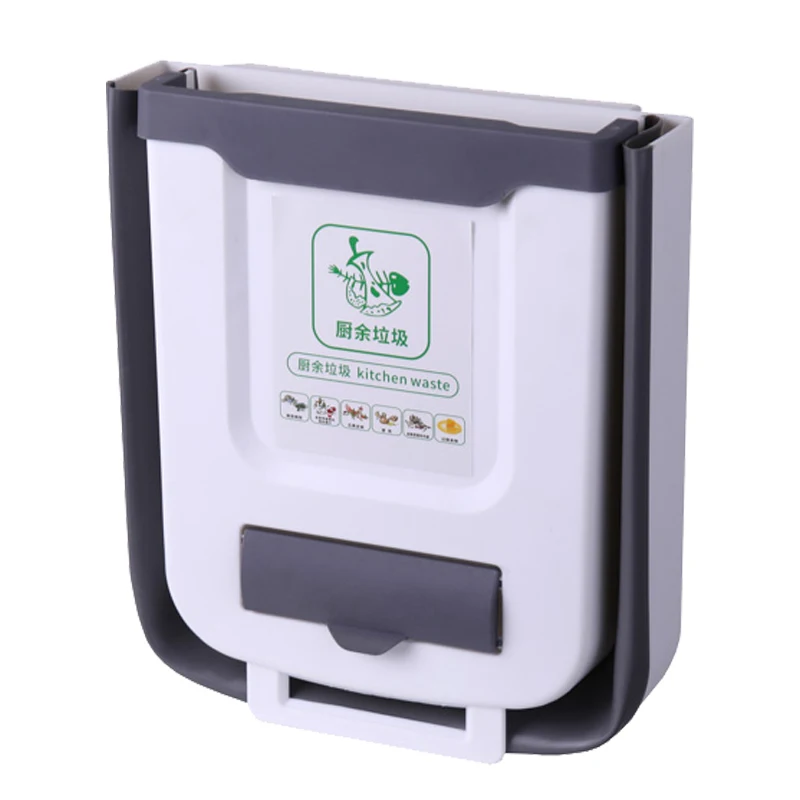 Hanging Kitchen Folding Trash Can 1pcs