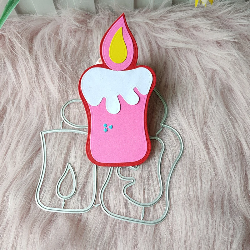 

Новые рождественские свечи на день рождения, металлическая Форма для высечки, рельефное украшение для фотоальбома «сделай сам»