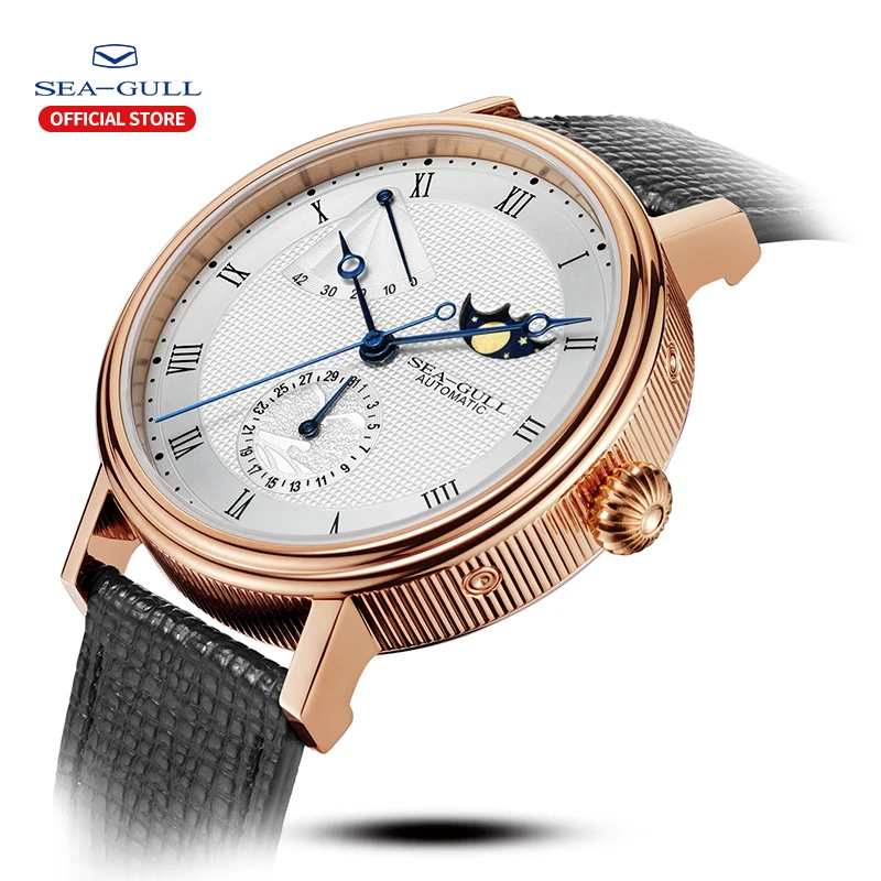 2023 NEW Seagull Men's Watch Moon Phase Watches Men