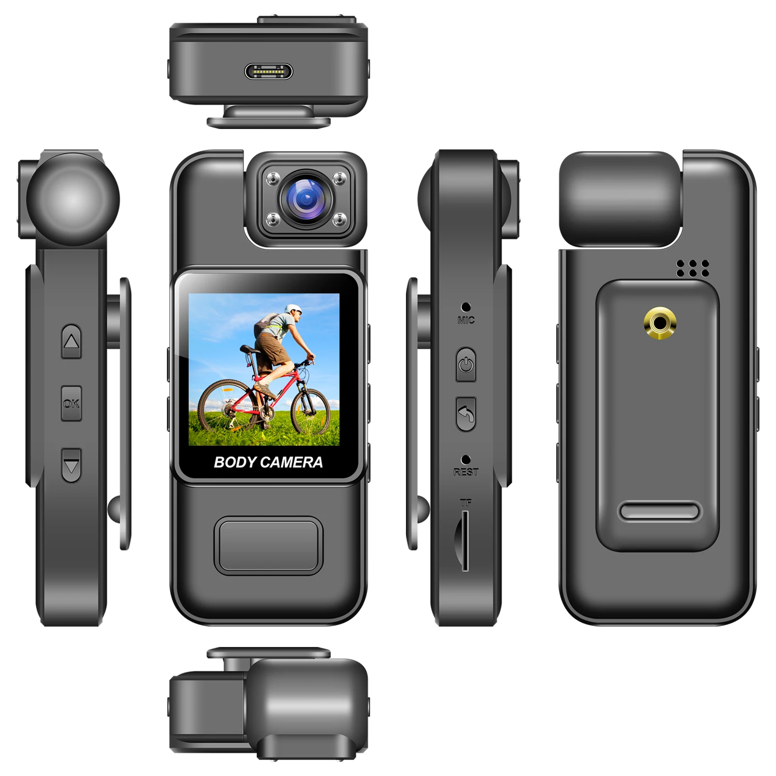 كاميرا 8K محمولة، عدسة 180° قابلة للتدوير