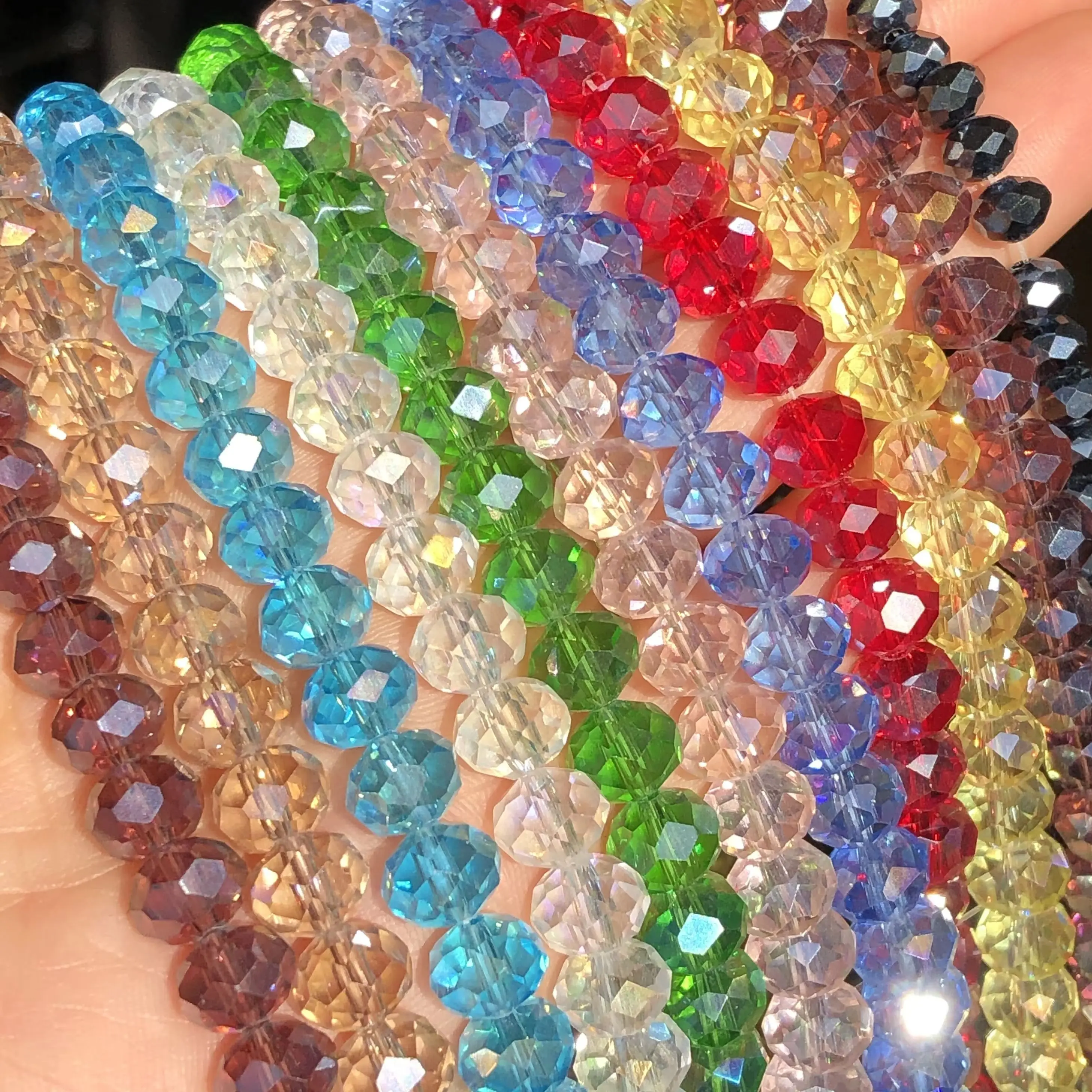 Crystal Beads 3/4/6/8mm Austria Faceted Rondelle Glass for Jewelry Making DIY Bracelet Accessories