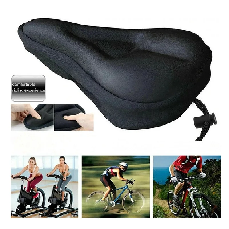 Assento de bicicleta respirável para Mountain Bike, sela macia, capa de almofada espessa, ciclismo gel pad