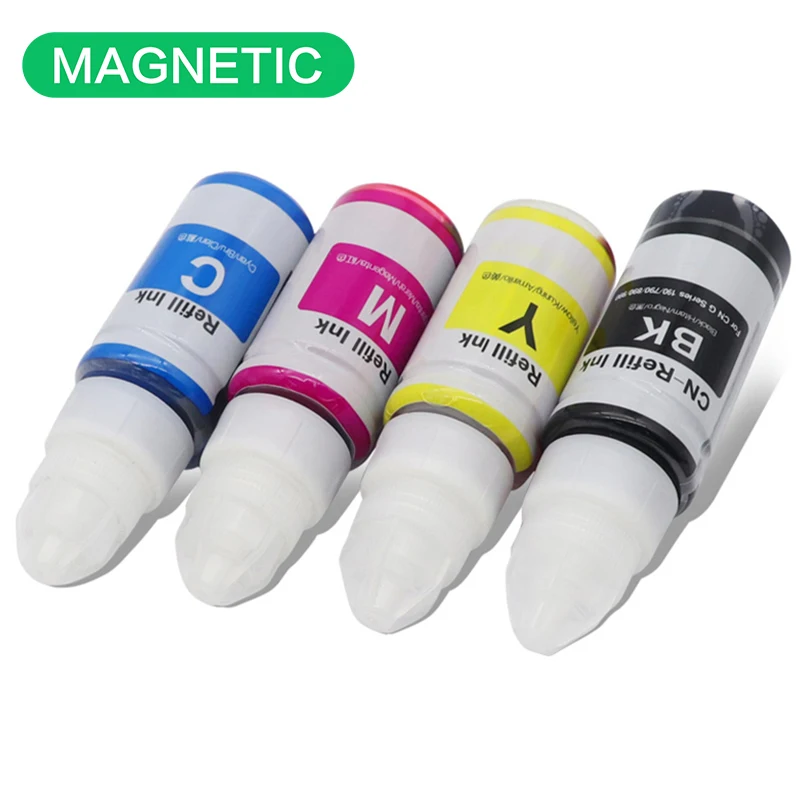 5pc 2BK/C/M/Y GI490 GI-490 Dye Bulk Ink Compatible For Canon Pixma G1400 G2400 G3400 G1000 G2000 G3000 Tank Printer Ink