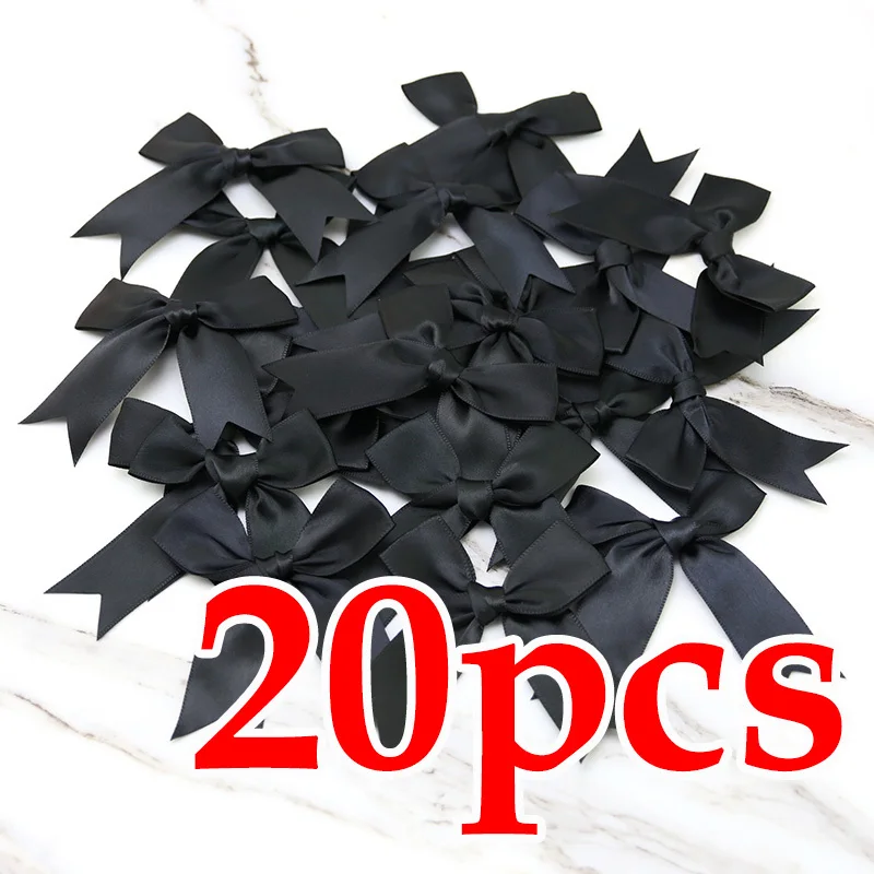 Set of 20 Fresh Pink Satin Ribbon Flower Bows