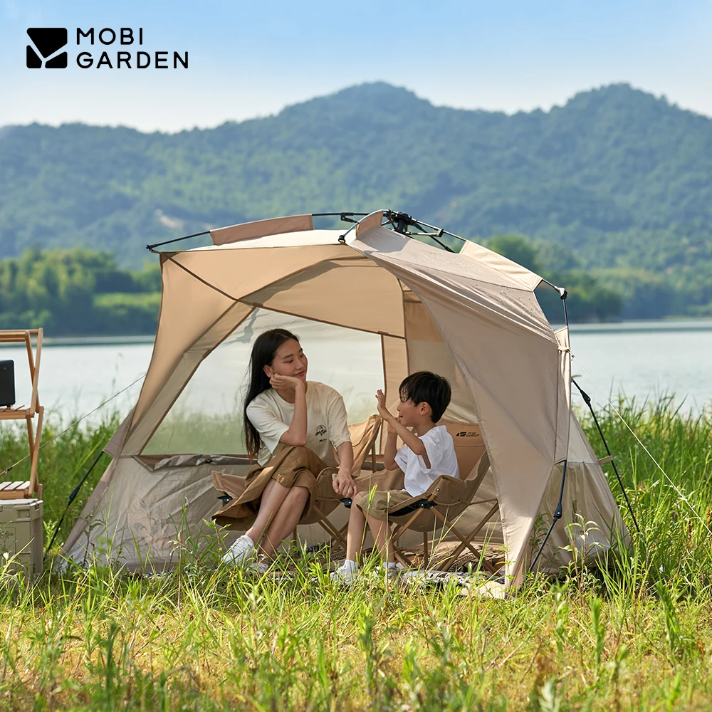 

MOBI GARDEN Camping Instant Tent Tarp Shade Beach Automatic Tent Sun Protecion Water Proof Outdoor Portable For 2 People