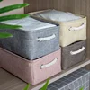 Foldable Linen Fabric Storage Baskets Kids Toys Organizer Clothes and Sundries Storage Box Laundry Basket 2