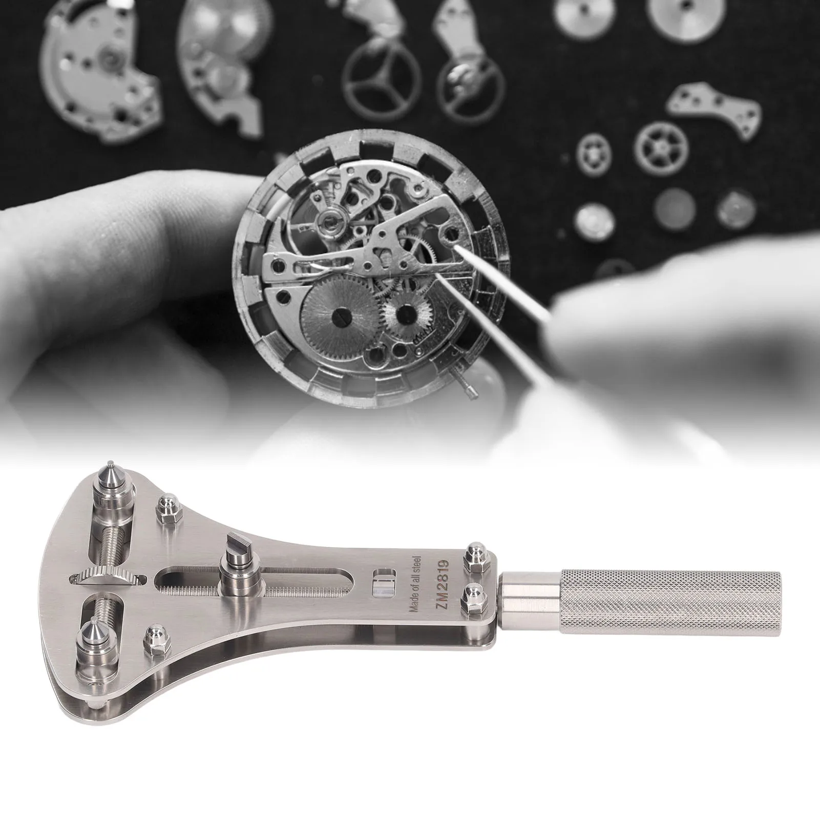 Stainless Steel Watch Case Back Opener and Battery Replacement Tool