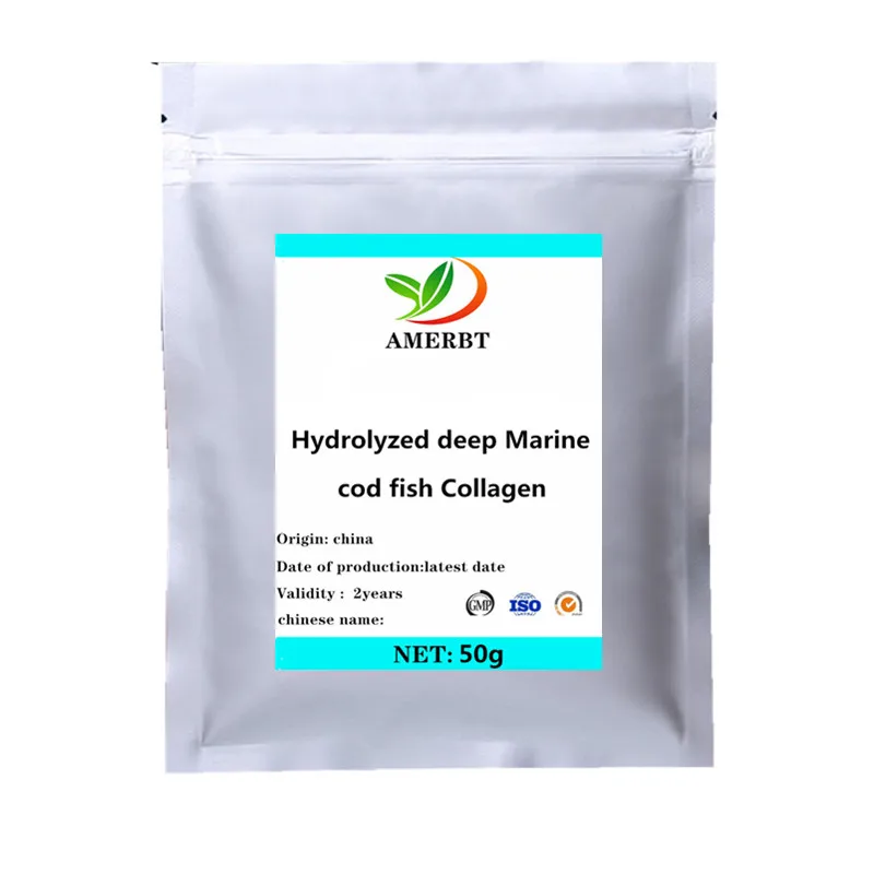 

Pure Cosmetic Anti Aging Skin Hydrolyzed deep Marine cod fish Collagen powder , Small molecule peptide