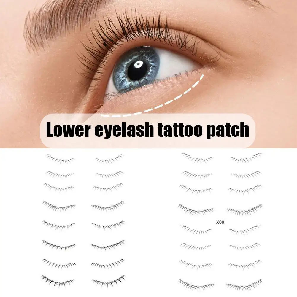 

Lower Eyelash Tattoo Stickers Makeup Fake Lashes Temporary Tattoo Patch Natural Lifelike False Eyelash Eyelashes Extension Patch