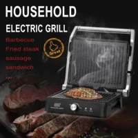 BBQ Electric Contact Grill Waffle Maker Griddle And Panini Press Kitchen Barbecue Griddle Smokeless Baking Barbecue Sonifer 2