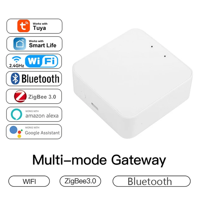Tuya Smart Gateway Hub Multi-mode Smart Home Bridge WiFi Bluetooth ZigBee APP Wireless Remote Control Alexa Google Home
