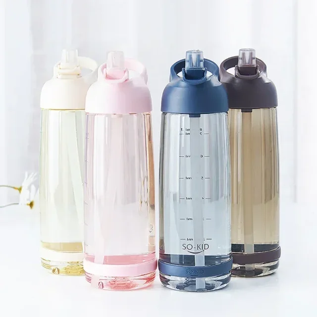 Outdoor Water Bottle with Straw Sports Bottles Leak Proof Eco-friendly Children School With Lid Hiking Camping Plastic BPA Free Outdoor Water Bottle with Straw Sports Bottles Leak Proof Eco-friendly Children School With Lid Hiking Camping Plastic BPA Free