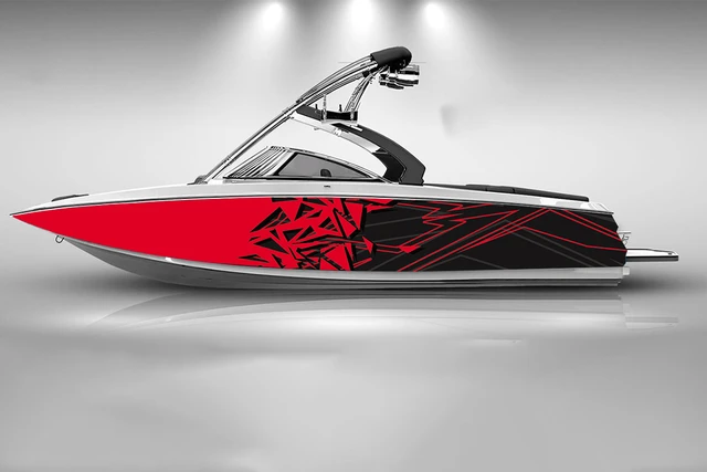 stripe geometry Boat sticker fashion custom fish boat sticker vinyl  waterproof boat wrap Graphic boat wrap decal - AliExpress