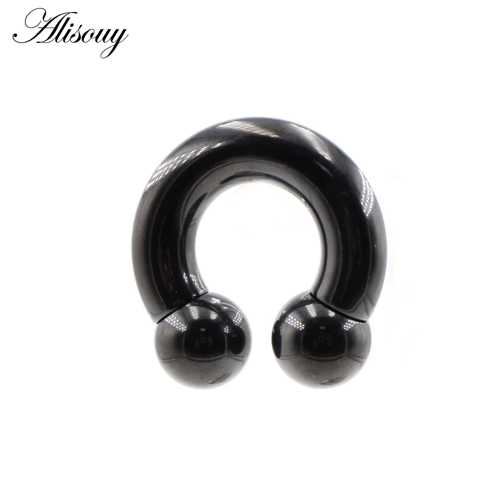 Alisouy 1pc Big Large Size Captive Bead Nose Ring Ear Plug Expander Guauge Male Genital BCR Hoop Earring Piercing Body Jewelry nose rings piercing jewelry body piercing earrings ear piercing jewelry hoop earrings body piercing jewelry body jewelry
