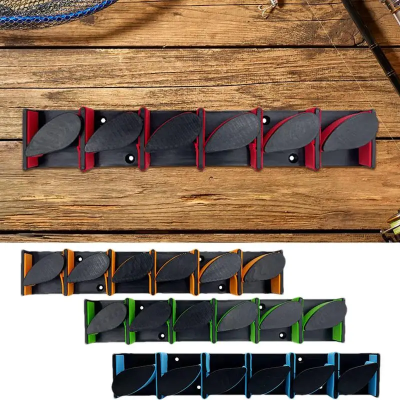 Fishing Rod Wall Mount Non-Slip Garage Fishing Rod Holder Adjustable Arc Pole Holder Gear Equipment Storage