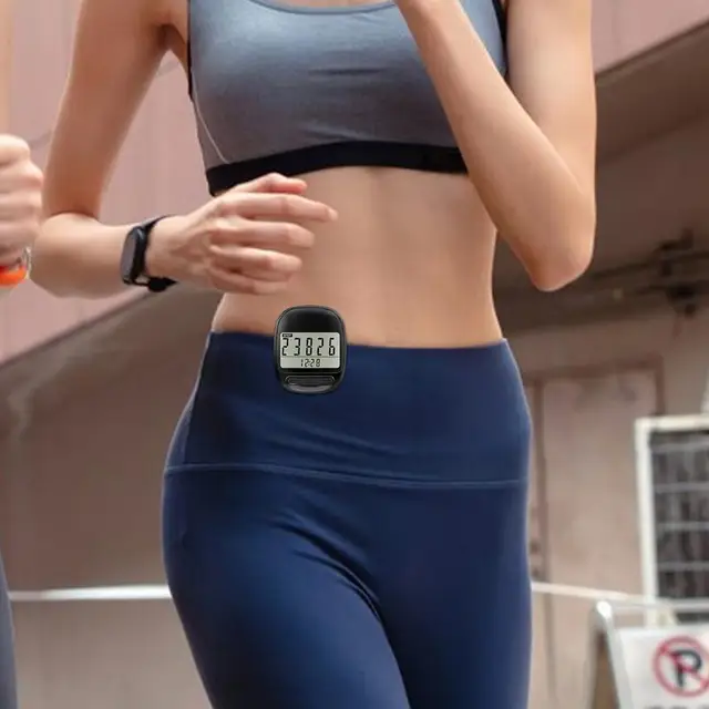 Step Counter For Walking Digital LCD Display Walking Pedometer Step Counter With Clock Function Step Counters For Seniors