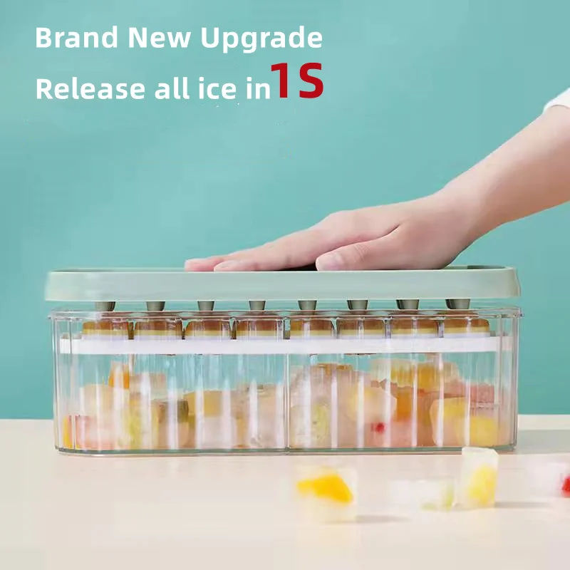 Silicone Ice Mold And Storage box 2 In 1 Ice Tray Making Mould Box Set Maker Bar Kitchen Utensils MoldsTool Cube DIY Makers