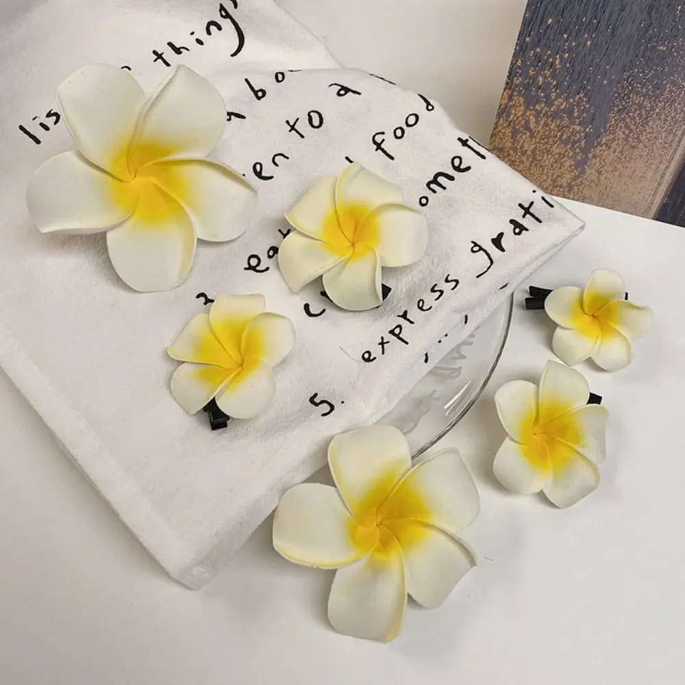 

Bohemian Style Simulation Flower Hair Clip Seaside Vacation Headwear Duckbill Clip Flower Hairpin Female Hair Accessories