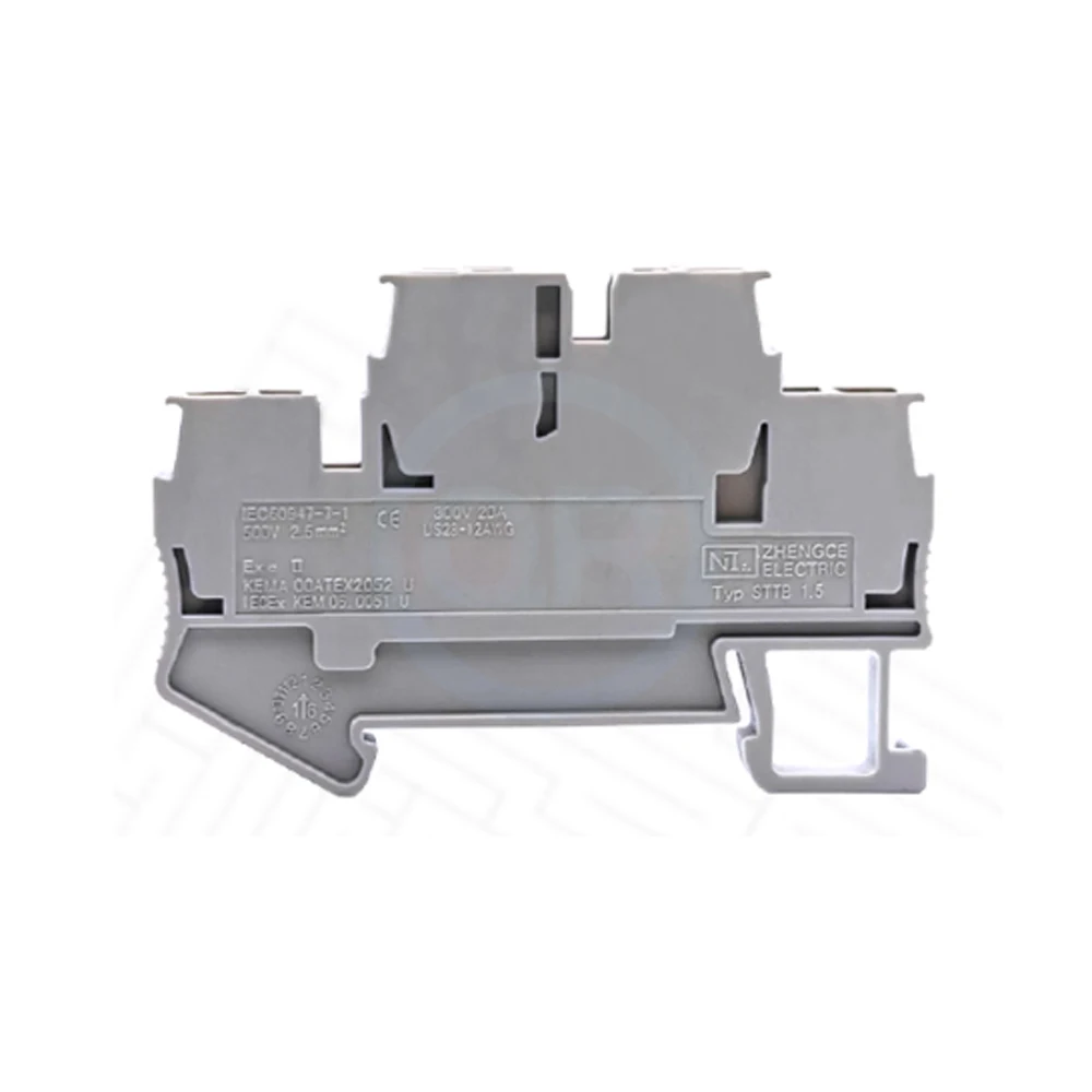 10-Pack Double-Layer Terminal Block with Spring-Loaded Self-Locking Connectors