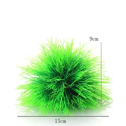Artificial Aquarium Grass Decor - Underwater Decorative Landscape Plant Ornament (Green 9cm)