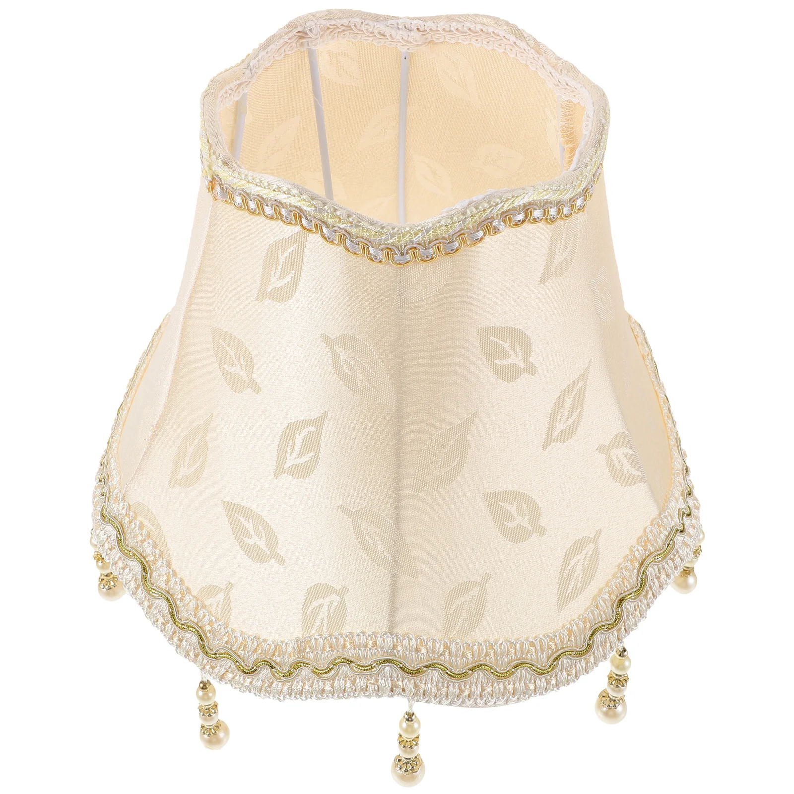 

Vintage Lamp Shade Victorian Lampshade Beads Fringe Flower Pattern Cloth Lamp Cover Antique European Cloth Lamp Covers