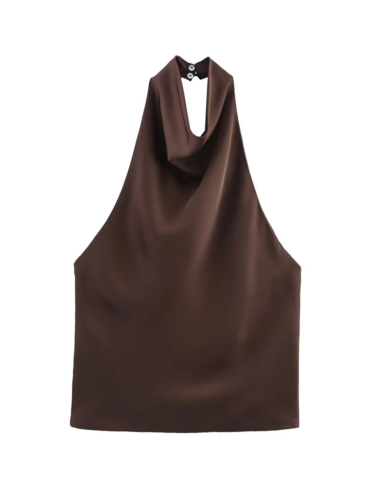 New Women's Sexy Backless Halter Tops Sleeveless Backless Tank Top Streetwear Party Off Shoulder Clubwear Fashion Ladies