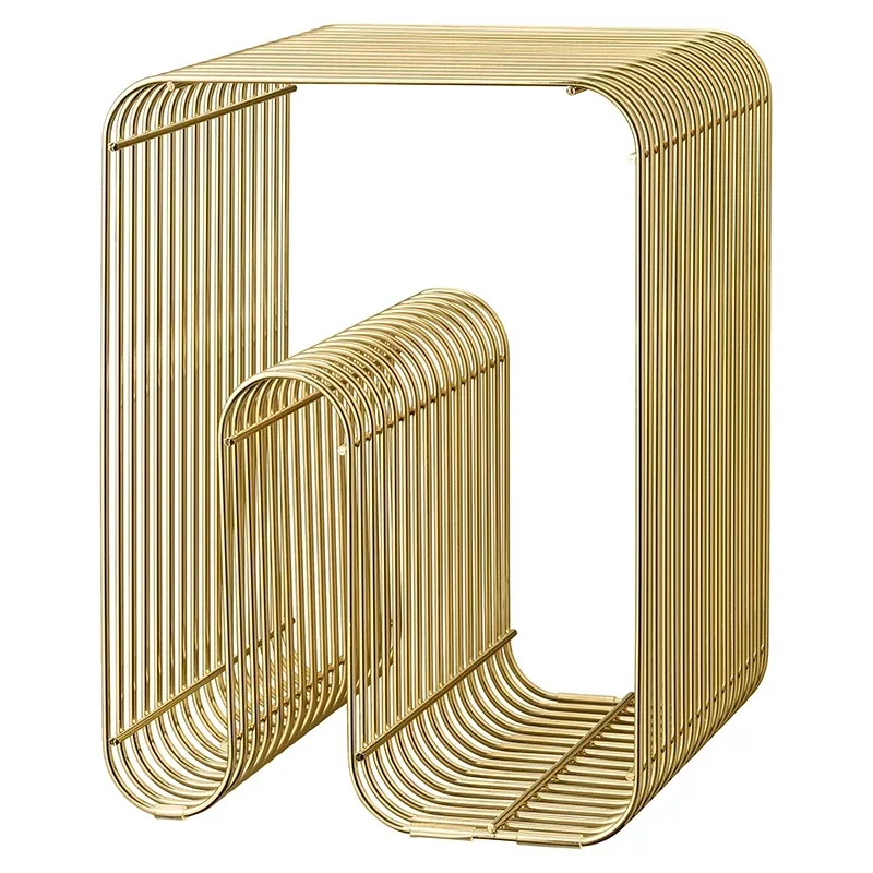 Nordic Simple Magazine Shelf Creative Landing Metal Light Luxury Book Shelves Sample Room Decoration Floor Frame Storage Shelf