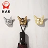 KAK Bulldog Design Wall Hanging Hooks Coat Hook Bag Hat Rack Rackers Zinc Alloy Wall Decorations for Kis Hardware Fittings 4